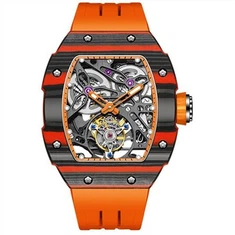 นาฬิกาสปอร์ต Tourbillon โครงกระดูกอัตโนมัติ