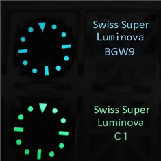 อะไหล่หน้าปัดนาฬิกาข้อมือ Swiss Super Luminova BGW9